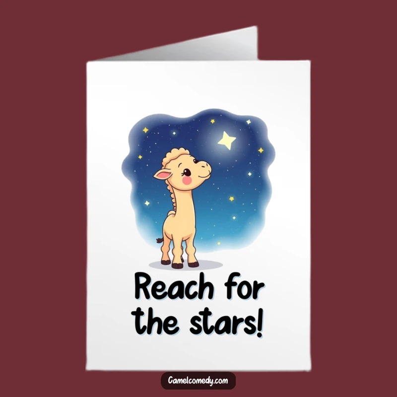 Free Printable Congratulations Card: Camel Starry Sky - Inspiring Downloadable Gift
