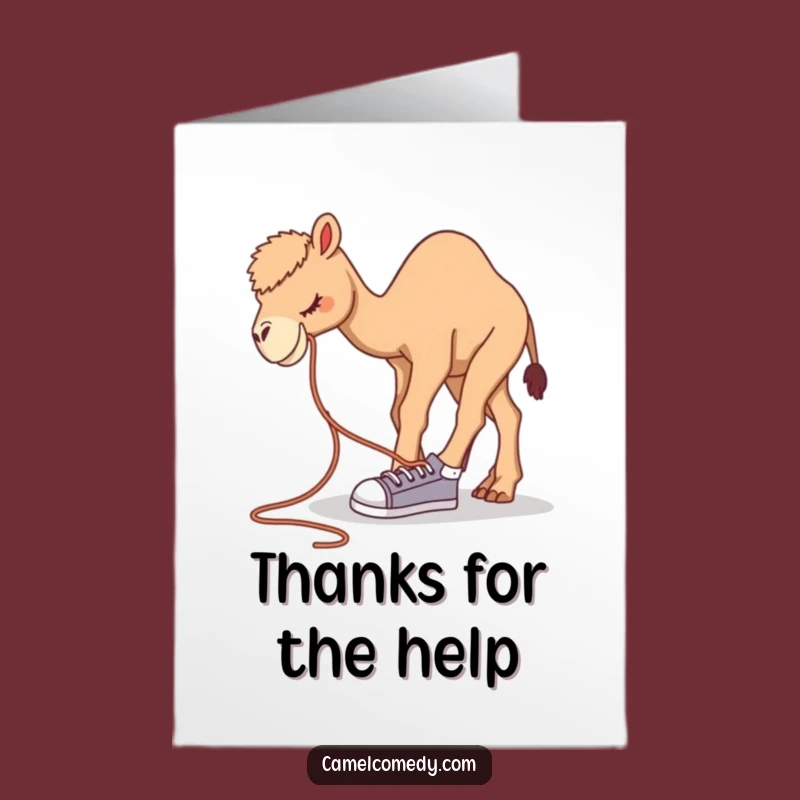 Free Printable Thank You Card: Awkward Camel Gratitude Funny Downloadable Gift