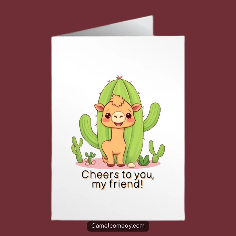 Free Printable Thank You Card: Curious Camel Cactus Downloadable Gift