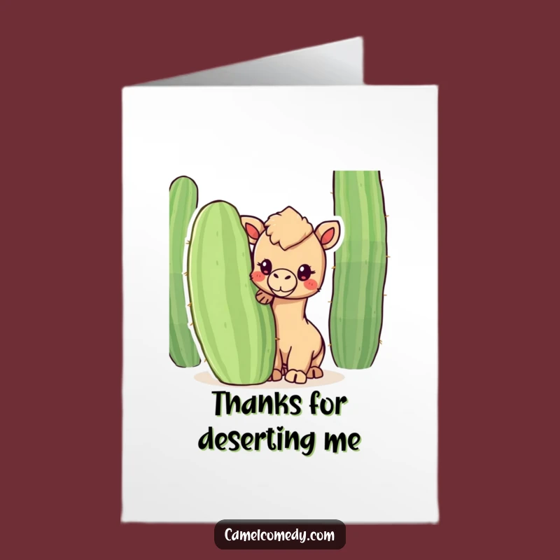 Free Printable Thank You Card: Kawaii Camel Thanks - DIY Downloadable Gift