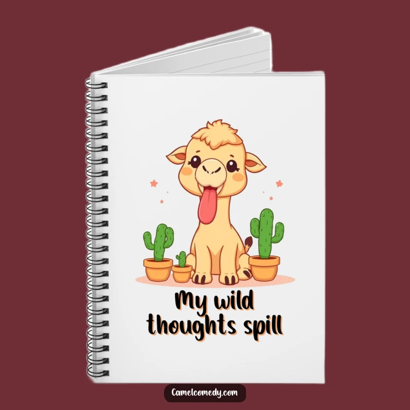 Funny Camel Cactus Juggling Notebook - Hilarious Desert Journal & Gift
