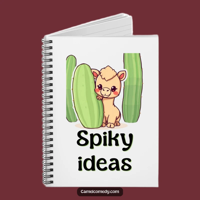 Funny Kawaii Camel Cactus Notebook: Lined Cute Desert Peek, Great Funny Gift