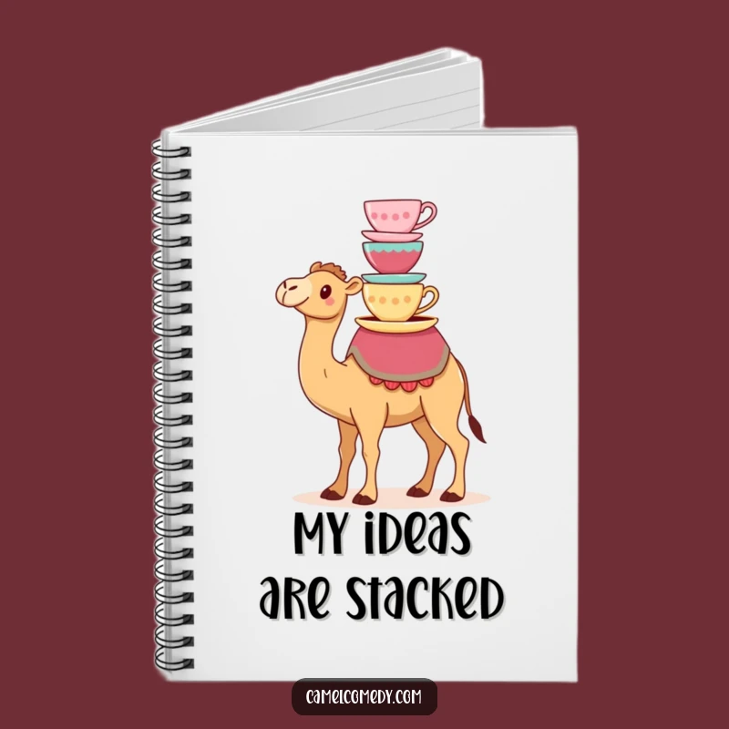 Funny Kawaii Camel Teacup Ideas Notebook - Hilarious Camel Journal Gift