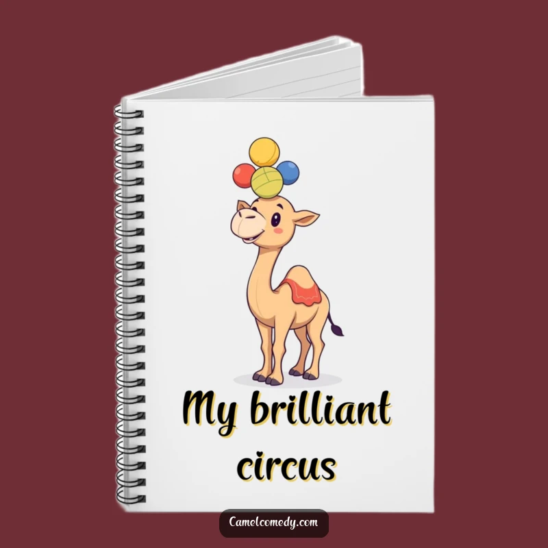 Funny Juggling Camel Notebook - Humorous Camel Journal for Notes