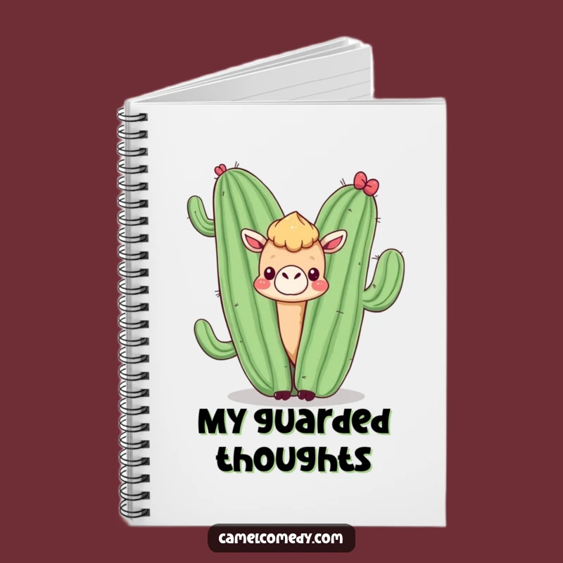 Funny Kawaii Camel Cactus Ideas Notebook - Hilarious Desert Journal Gift