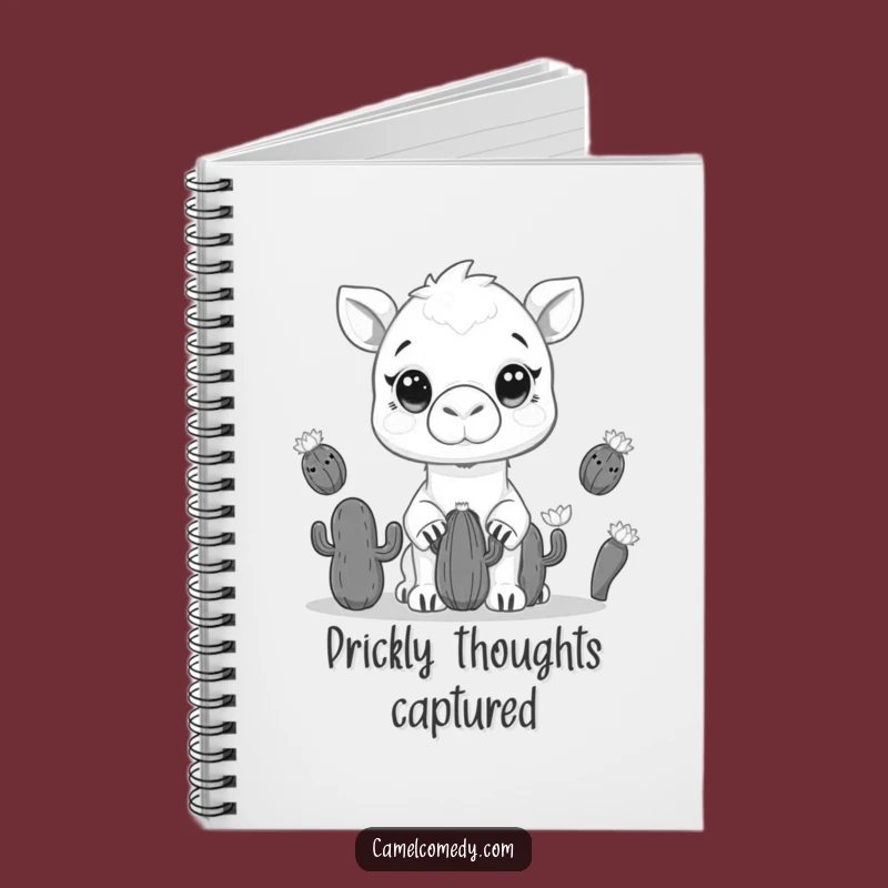 Funny Kawaii Camel Cactus Juggling Notebook - Hilarious Journal for Ideas