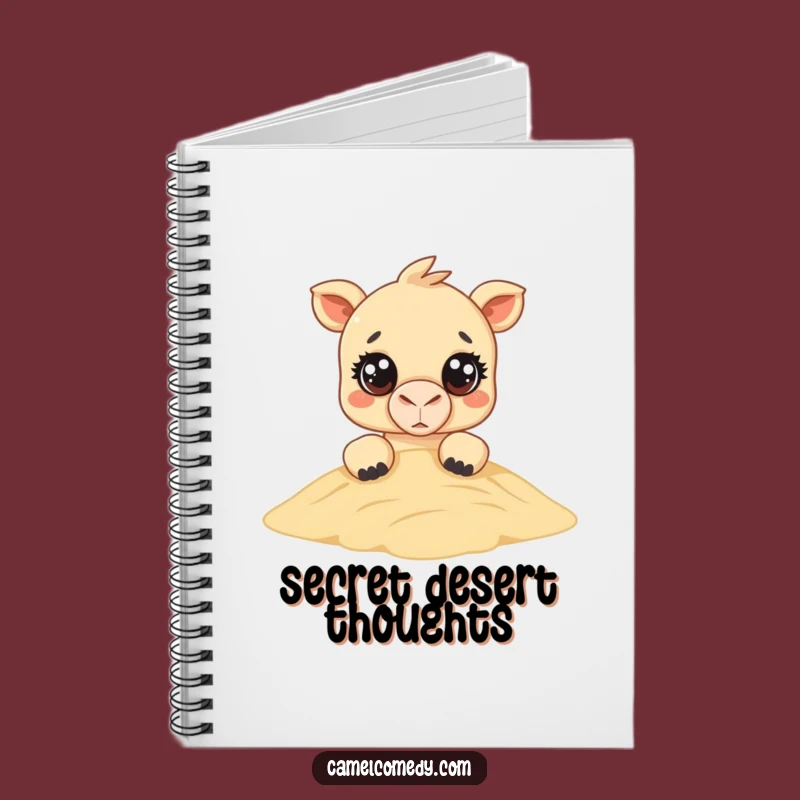 Funny Kawaii Camel Peeking Notebook - Jot Down Adventures & Cute Ideas