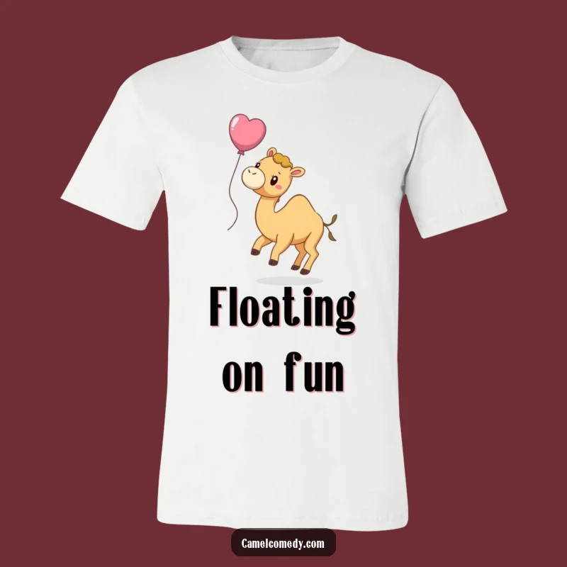 Funny Camel Balloon T-Shirt - Whimsical Animal Humor, Ideal Funny Gift!