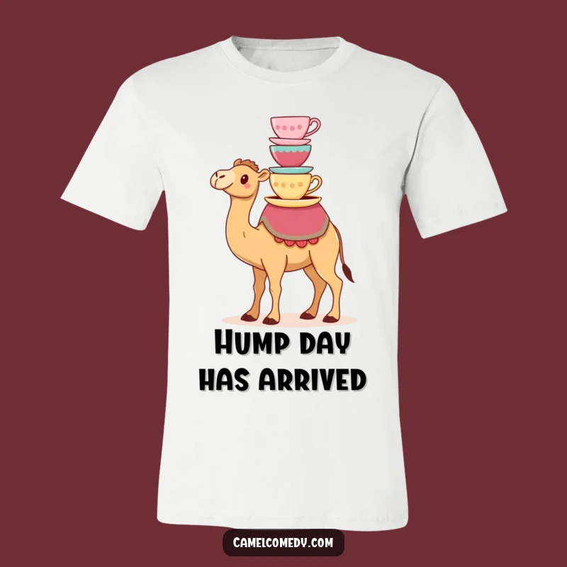 Funny Kawaii Camel Teacup Stunt T-Shirt - Hilarious Camel Apparel Gift