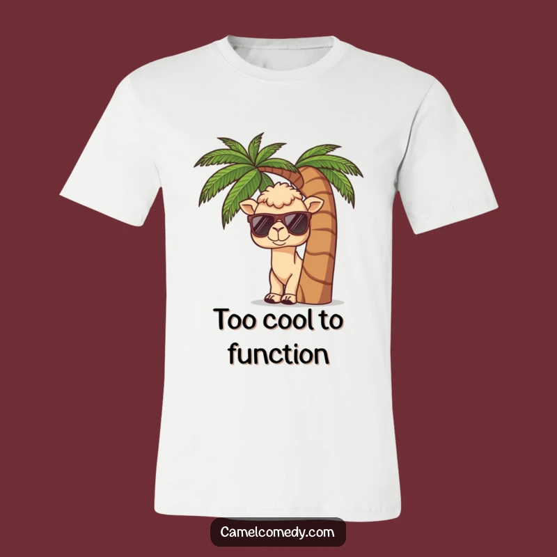 Funny Kawaii Camel Palm Tree T-Shirt - Comical Tropical Vibe Tee