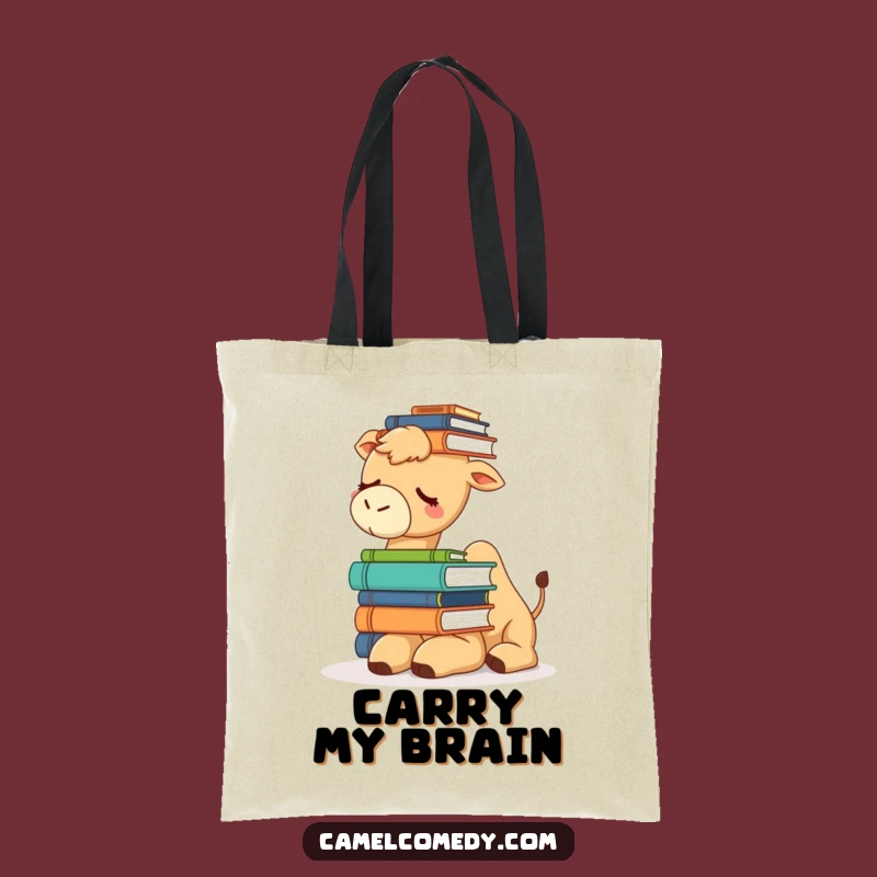 Funny Camel Book Balance Tote Bag - Carry Your Load with Laughs, Perfect Funny Gift!