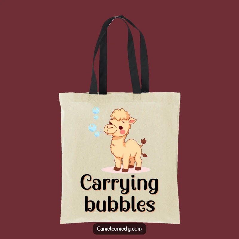 Funny Tiny Camel Tote Bag: Bubble Blowing Carry-All, Gift Idea