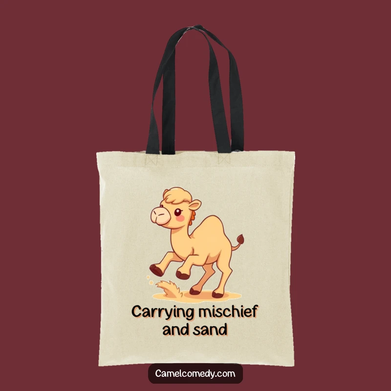 Funny Kawaii Camel Tote Bag: Spacious Sand-Kicking Camel Carryall, Humorous Gift