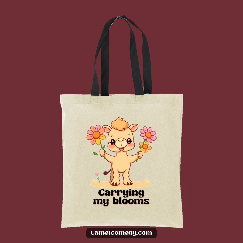 Funny Camel Juggler Tote Bag: Stylish Desert Flower Carryall, Perfect Humorous Gift