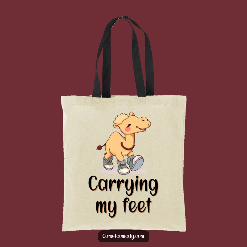 Funny Giggling Camel Tote Bag: Clumsy Shoes Carry-All, Gift Idea