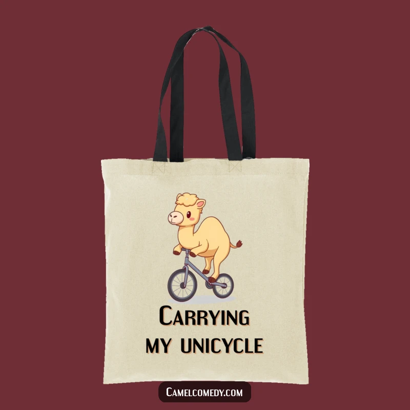 Funny Kawaii Camel Unicycle Tote Bag - Hilarious Circus Carry-All