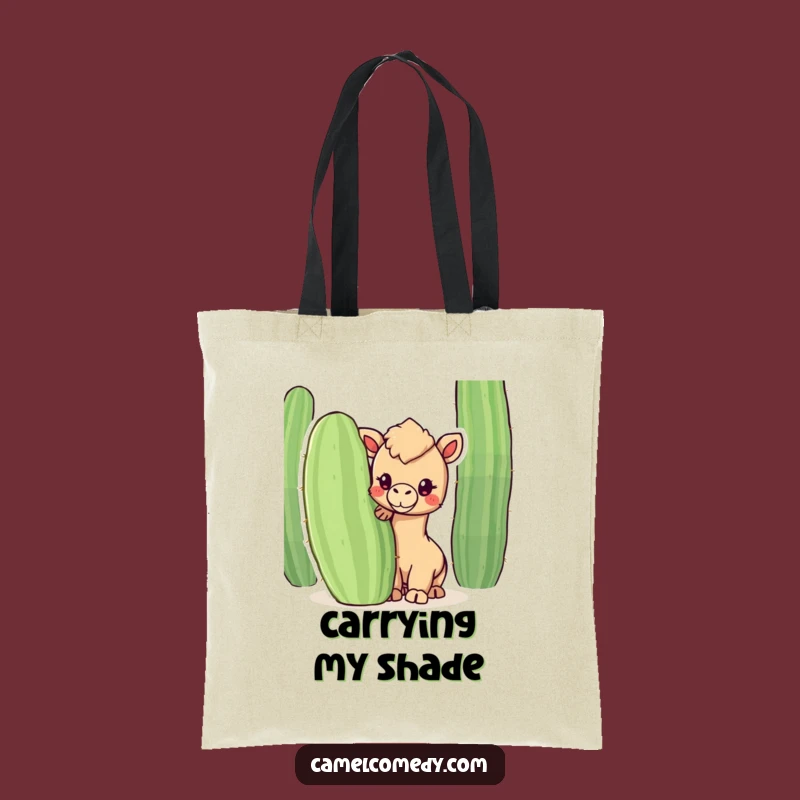 Funny Kawaii Camel Cactus Tote Bag: Chic Cute Desert Peek, Great Funny Gift