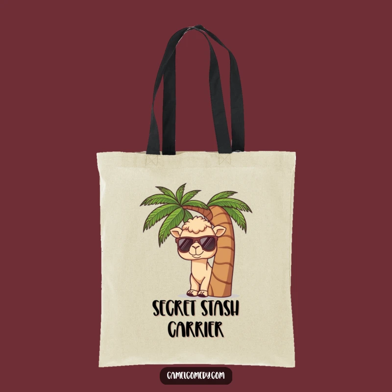 Funny Kawaii Camel Palm Tree Tote Bag - Hilarious Tropical Carry-All