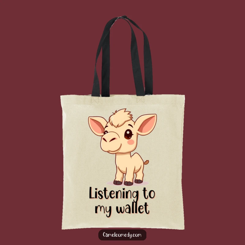 Funny Kawaii Camel Tote Bag: Spacious Listening Camel Carryall, Humorous Gift